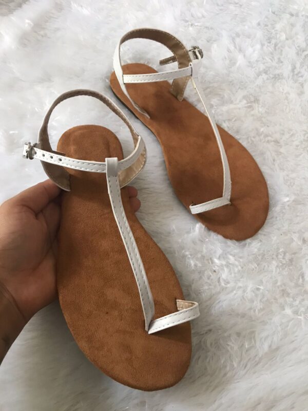 White Thong Sandals - Image 2