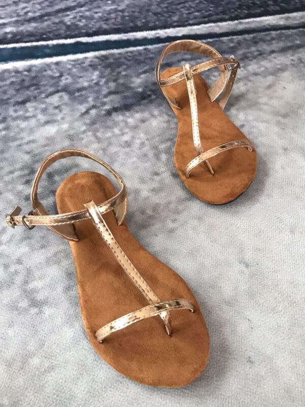 Gold Thong Sandals