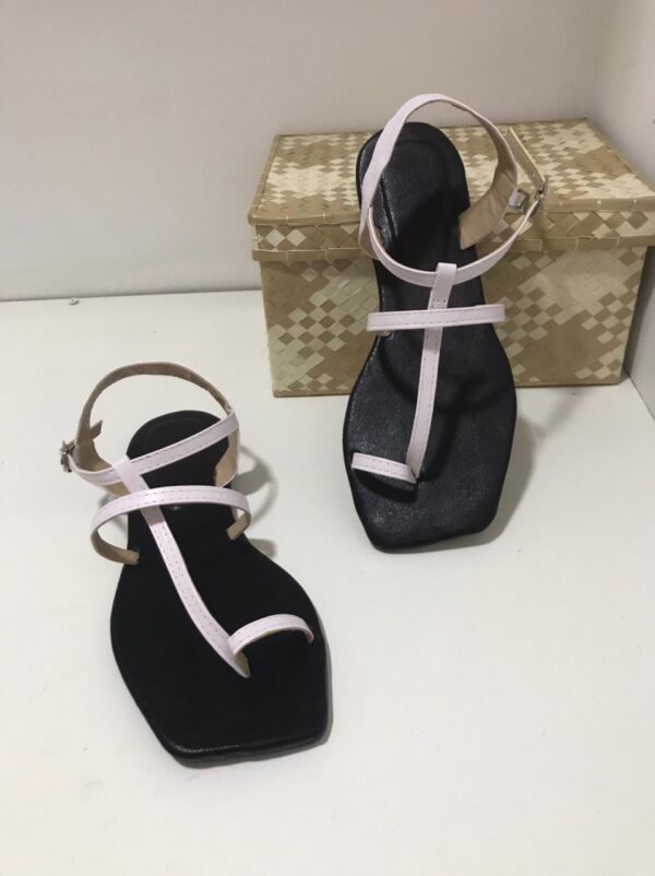 White T-Trap Sandals - Image 3