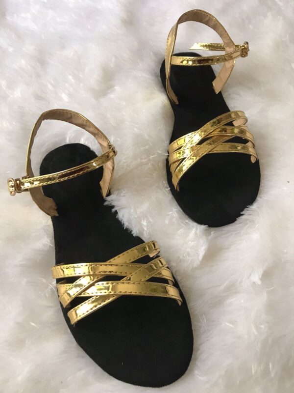 Gold Strappy Sandals