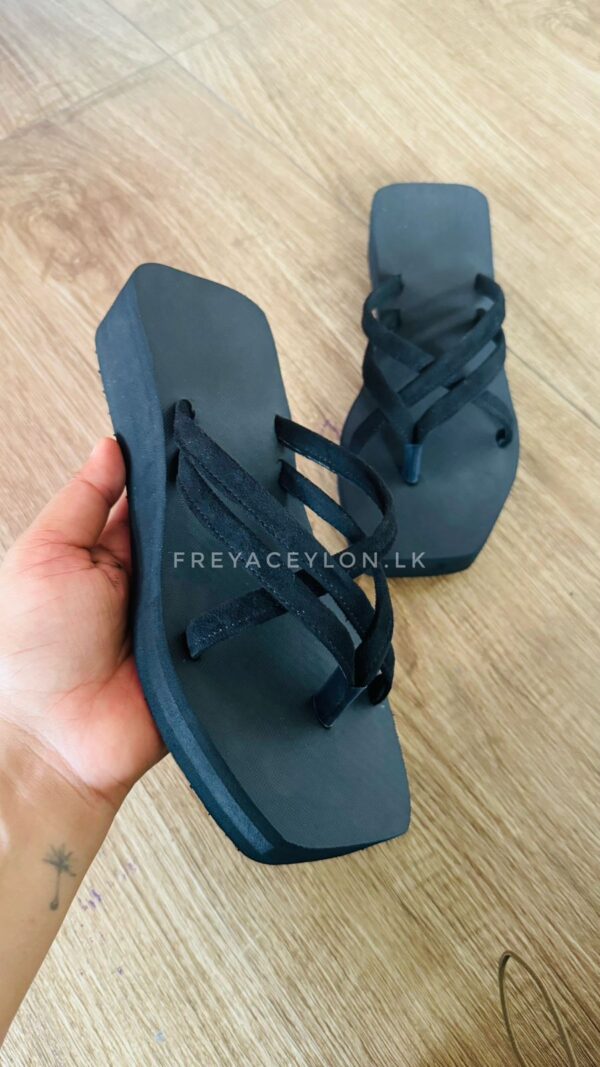 Double Cross Strappy Wedge