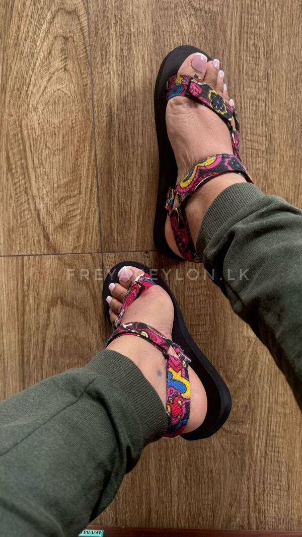 Red boho hook and loop sandals - Image 4