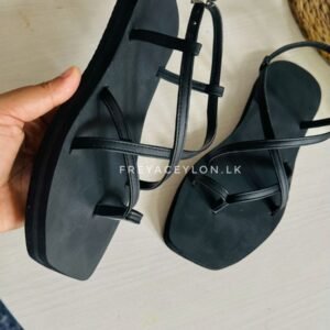 Matte strap cross buckle up sandals